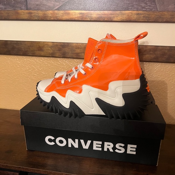 New Rare Converse Patent Leather Wedge - Picture 5 of 7